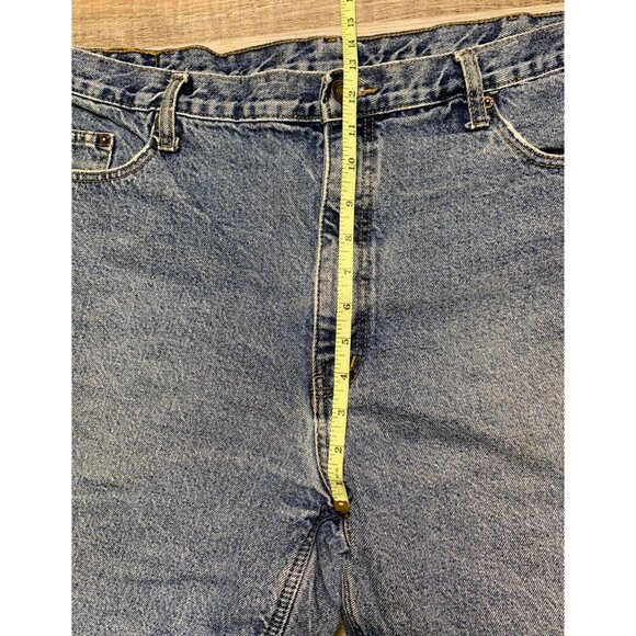 Full Blue Mens Jeans 40x30 Relaxed Fit Flannel Lined 100% Cotton Denim Straight - Picture 11 of 15